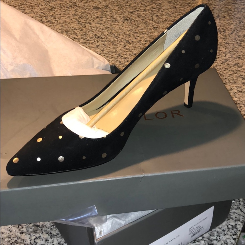 Ann Taylor Eryn polka dot pumps